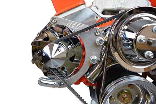 シボレースモールブロックエンジン用ミッドマウントクロームオルタネーターブラケット新品。インパラベルエアエルカミーノローライダー