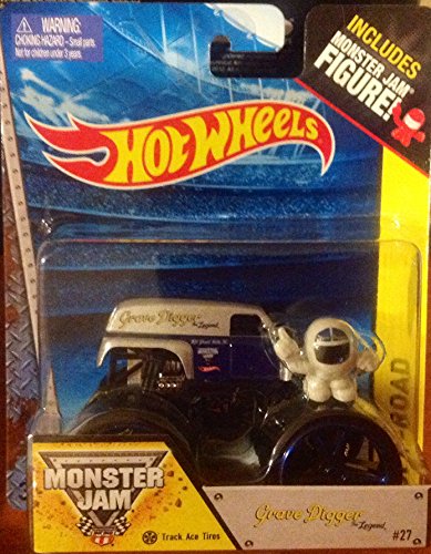 【中古】【未使用・未開封品】Hot Wheels Monster Jam Off Road Scale 1:64 ((Grave Digger the Legend #27)) Includes ((Track Ace Tires & Monster Jam