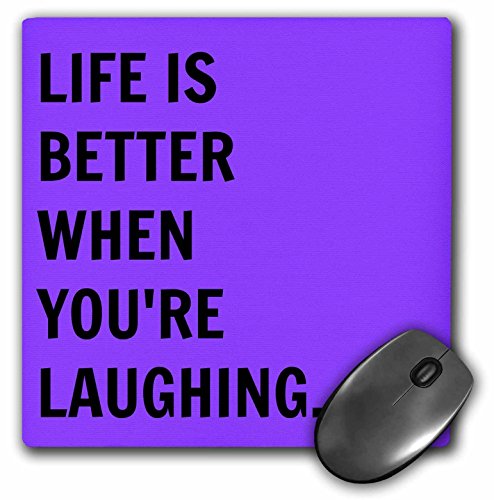 【中古】【未使用・未開封品】3drose Life Is Better When Youre LaughingブラックLetters onパープル..
