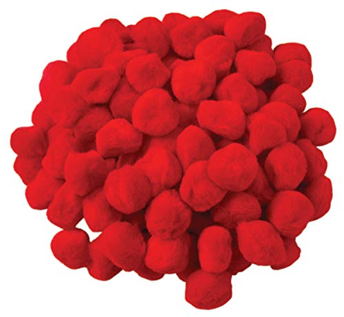 Creativity Street Pom Pons 100-Piece x 2.5cm Red