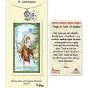 【中古】【未使用・未開封品】ピューターStクリストファー・/野球メダルonの縁石チェーン18インチLite with a prayer to St Cristopher Prayerカード。