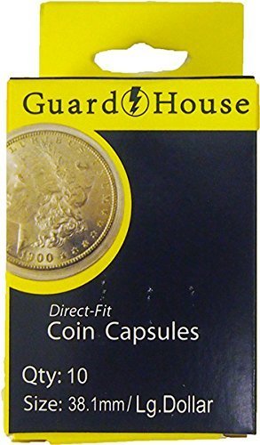 【中古】【未使用・未開封品】Guardhouseボックスof 10ダイレクトフィット38.1?MMコインホルダーラージDollars