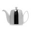 【中古】【未使用・未開封品】(pour 6 Tasses, White) - Guy Degrenne 211989 Tea Pot with 6 Cups Stainless Steel/White Porcelain 22.5 x 22.5 x 21.7 CM