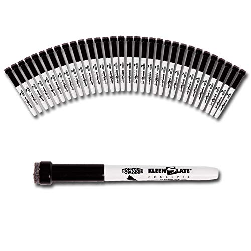 【中古】【未使用・未開封品】Kleenslate 6030 Dry Erase Markers with Cap, 18cm Height, 20cm Width, 7.6cm Length, Black (Pack of 32)【メーカー...