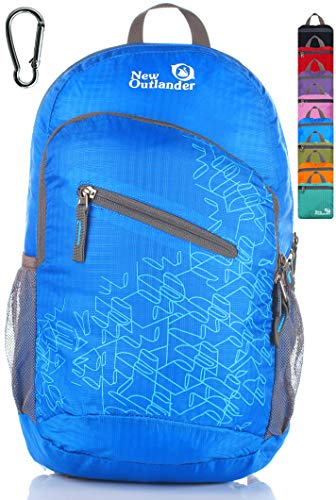 【中古】【未使用 未開封品】Outlander Packable Handy Lightweight Travel Hiking Backpack Daypack-light Blue