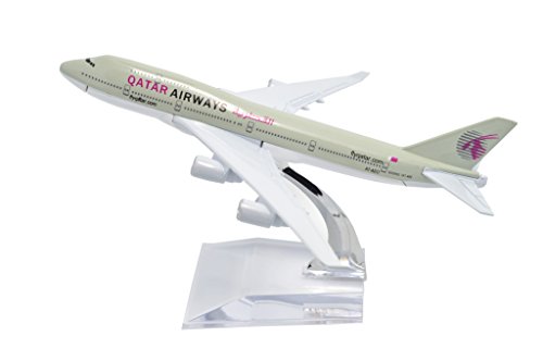 【中古】【未使用 未開封品】1:400 16cm Boing B747-400 Qatar Airways Plane Metal Aeroplane Model Plane Toy Plane Model