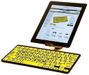 【中古】【未使用・未開封品】LogicKeyboard Large Print Black on Yellow Bluetooth Mini Keyboard ...