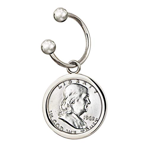 キーチェーン フランクリン ハーフダラー コイン | 本物の米国 フランクリン コイン キーチェーン | メンズアクセサリー - American Coin Treasu