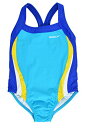 【中古】【未使用・未開封品】Speedo 大きい女の子用 ユースサイズ 無地を継ぎ合わせた クロスバック ワンピース型水着 5