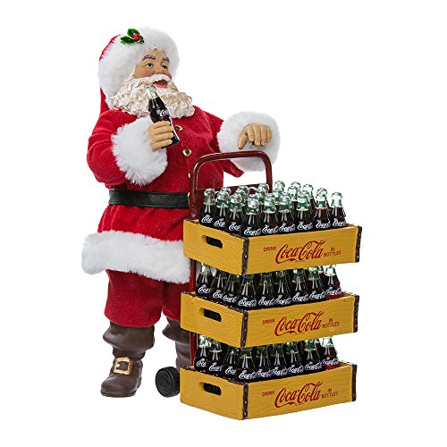【中古】【未使用・未開封品】Kurt Adler Coca-Cola Santa with Delivery Cart, 10.5-Inch, Set of 2 by Kurt Adler