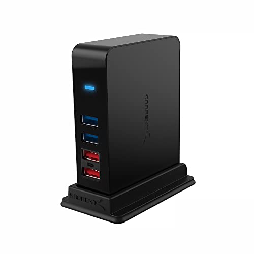 yÁzygpEJizSabrent 7 Port USB 3.0 HUB + 2 Charging Ports with 12V/4A Power Adapter [Black] (HB-U930) by Sabrent