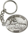 【中古】【未使用・未開封品】アンティーク銀メッキGod Bless Thisボートキーチェーン1?1?/ 2?x 2?1?/ 4インチ