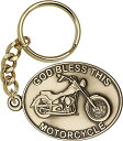 【中古】【未使用・未開封品】アンティーク金メッキGod Bless This Motorcycleキーチェーン1?1?/ 2?x 2?1?/ 4インチ