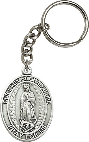 【中古】【未使用・未開封品】シルバーメッキ酸化Our Lady of Guadalupeキーチェーン