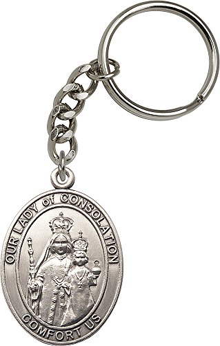 【中古】【未使用・未開封品】シルバーメッキ酸化Our Lady of Consolationキーチェーン