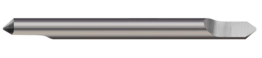 Micro 100, RNC-375-2, 90 Included Angle Right Hand Cut Double Ended Split-End Engraving Tool, 1/2 Split Length, .004 Offset Point, 3/8