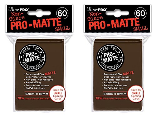 【中古】【未使用 未開封品】120 Ultra Pro Brown SMALL PRO-MATTE Deck Protectors Sleeves Colors Yugioh Vanguard 2 Packs of 60