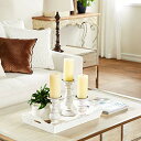 【中古】【未使用・未開封品】Deco 79 Wood Candle Holder, 10 by 8 by 6-Inch, White, Set of 3 by ...