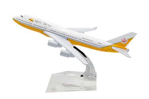 【中古】【未使用・未開封品】TANG DYNASTY(TM) 1:400 16cm B747 ロイヤルブルネイ航空 メタル飛行機モデル 飛行機 おもちゃの飛行機モデル