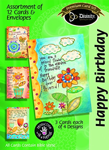【中古】【未使用・未開封品】DivinityブティックグリーティングカードAssortment???Happy誕生日:花( 23266?N )