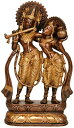 【中古】【未使用・未開封品】Radha Krishna???真鍮Statue