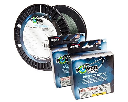 【中古】【未使用・未開封品】電源Pro 33401000500e Maxcuatro編組釣りライン、100ポンド/ 500ヤード、モスグリーン