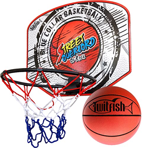 【中古】【未使用・未開封品】Twitfish ????Mini Basketball Set???ポータブルバスケットボールフープ-