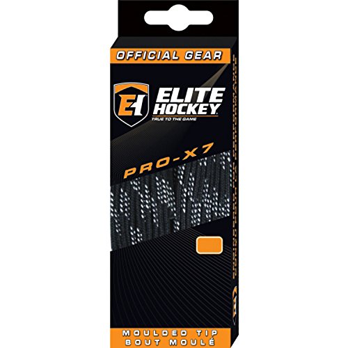 【中古】【未使用・未開封品】Elite Hockey PRO-X7 スケート靴紐 (X7-ブラック、108インチ)