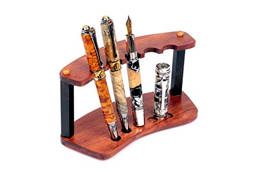 【中古】【未使用・未開封品】ラウンド5ペンBubinga andエボニーUprightペンスタンド