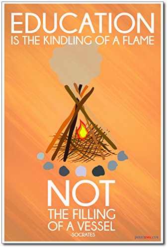 【中古】【未使用・未開封品】教育はのKindling a Flame???Socrates???新しい教室Motivational Poster