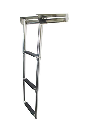 【中古】【未使用・未開封品】Pactrade マリンボート ステンレススチール 3段伸縮式はしご プラットフ..