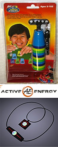 【中古】【未使用 未開封品】Speed Stacks Mini Playセットof 12ウルトラポータブルカップMinis with Free Bonus :アクティブエネルギーパワーバランスネックレス 49値