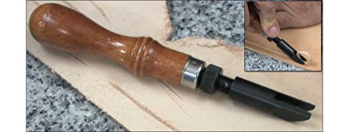 Adjustable Leather V-gouge With Wood Handle by Craftool テつョ