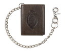 【中古】【未使用・未開封品】ディッキーズメンズトリフォールドチェーン財布、ブラウン、ワンサイズ