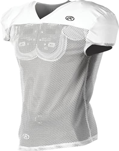 【中古】【未使用・未開封品】(Medium, White) - Rawlings Sporting Goods Mens Premium Pro Cut Practise Football jersey