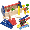 【中古】【未使用・未開封品】Melissa & Doug テイク・アロングツールキット 木製おもちゃセット & スクラッチアートミニパッドバンドル(00494)