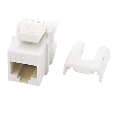 Legrand - On-Q WP3475WH100 Contractor Quick Connect Cat5E RJ45 Keystone Connector (Pack of 100), White