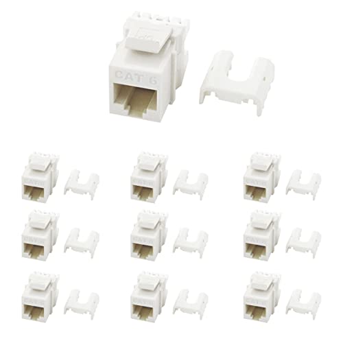 【中古】【未使用・未開封品】Legrand - On-Q WP3476 コントラクター クイックコネクト Cat6 RJ45 T568-A/B キーストーンコネクター 10 Pack WP3476WH10 1(2)