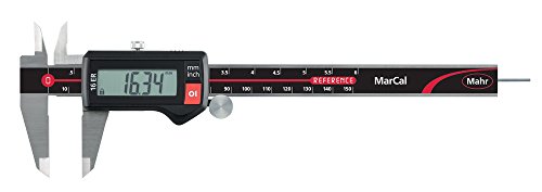 【中古】【未使用・未開封品】Mahr Federal 4103011 16 ER Digital Caliper, Range In/mm, 0-6'', 0.0005'' Resolution, Round Depth Rod, Thumb Wheel, No Output, Black/Red