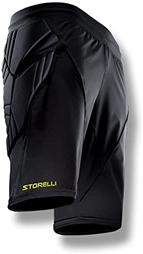 Storelli ExoShield ゴールキーパーショーツ パッド入り圧縮サッカーショーツ 太ももとヒップの保護