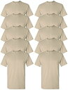【中古】【未使用・未開封品】Gildan メンズ ウルトラコットン Tシャツ(10枚パック) US サイズ: XX-Large カラー: ベージュ