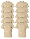 【中古】【未使用・未開封品】Gildan メンズ ウルトラコットン Tシャツ(10枚パック) US サイズ: XX-Large カラー: ブラウン