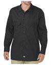 【中古】【未使用・未開封品】Dickies メンズ 長袖 フレックス ツイル ワークシャツ US サイズ: X-Large カラー: ブラック(4)