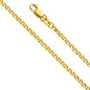 【中古】【未使用・未開封品】The World Jewelry Center 14Kリアルイエローとホワイトゴールド ソリッド2mm フラットオープンウィートチ...