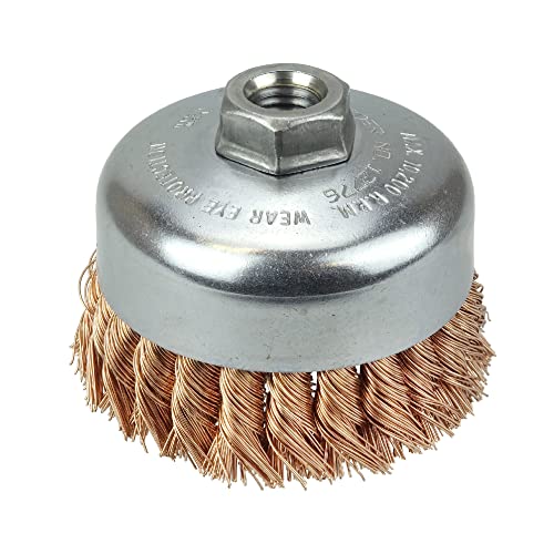 Other - 【中古】【未使用・未開封品】Weiler 12776 Knot Wire Cup Brush, 4 Single Row, 0.20 Bronze, 5/8-11 UNC Nut by Weiler