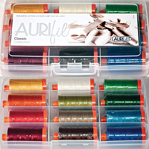 【中古】【未使用・未開封品】Aurifil Thread Set Classic Collection 50wt Cotton 12 Large (1422 yard) Spools by Aurifil