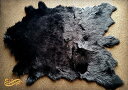 【中古】【未使用・未開封品】FUR ACCENTS ブラックミュール鹿皮ペルトエリアラグ/シャグフェイクファーベアスキンシープスキンエリアラグ 5 x 7 ホワ...