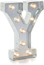 【中古】【未使用・未開封品】Darice Silver Metal Marquee Letter 9.875-Y by Darice