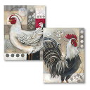 【中古】【未使用・未開封品】2人気レトロRooster and Chicken設定;キッチン装飾 Two 12x16in Poster Prints B010TRXZ9G(2)