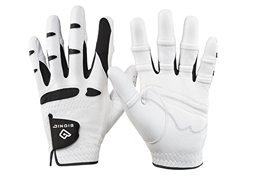 (Medium, Left) - Bionic Gloves -Men's StableGrip Golf Glove W/Patented Natural Fit Technology Made from Long Lasting, Durable Genuine C